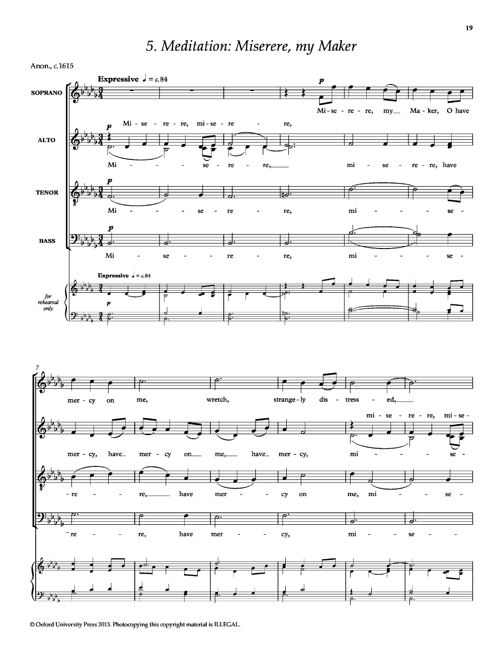 St. John Passion Vocal Score