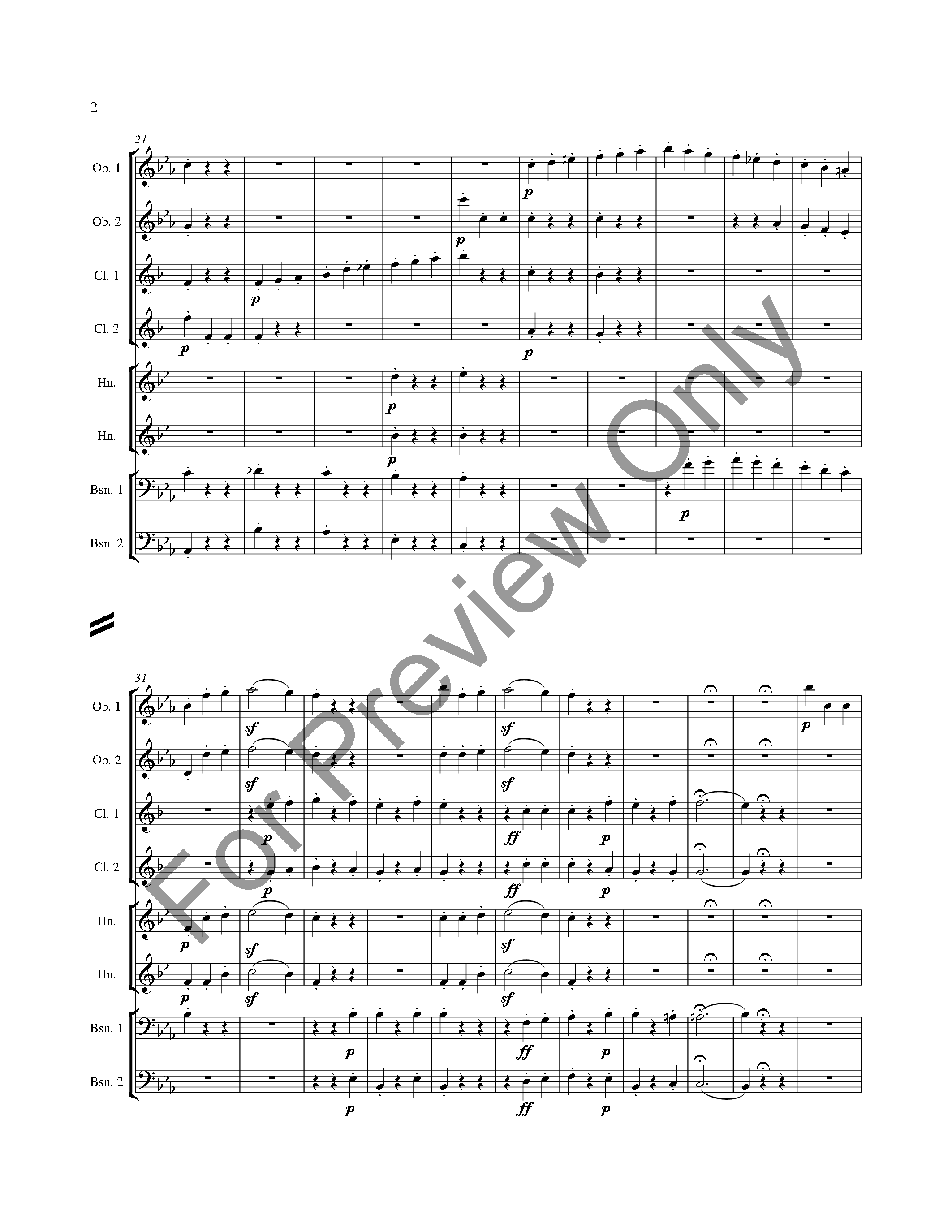 Minuet from Octet Opus 103 Woodwind Octet