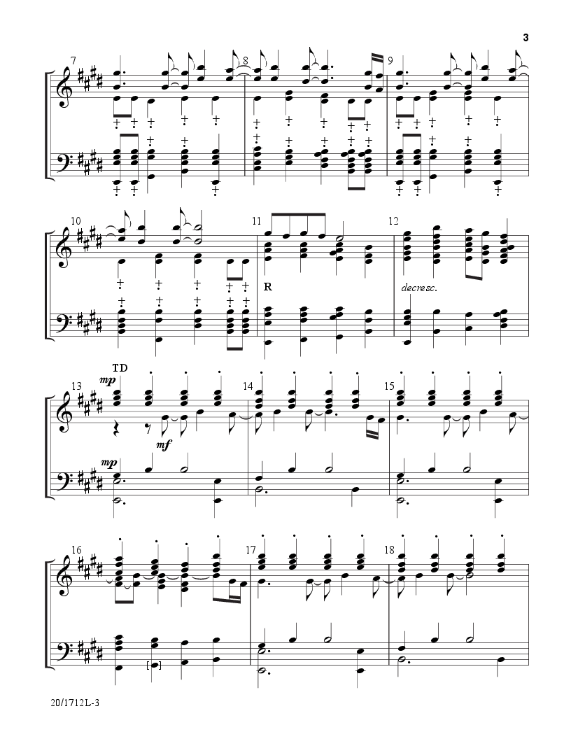 Blessed Be Your Name 3-5 Octaves