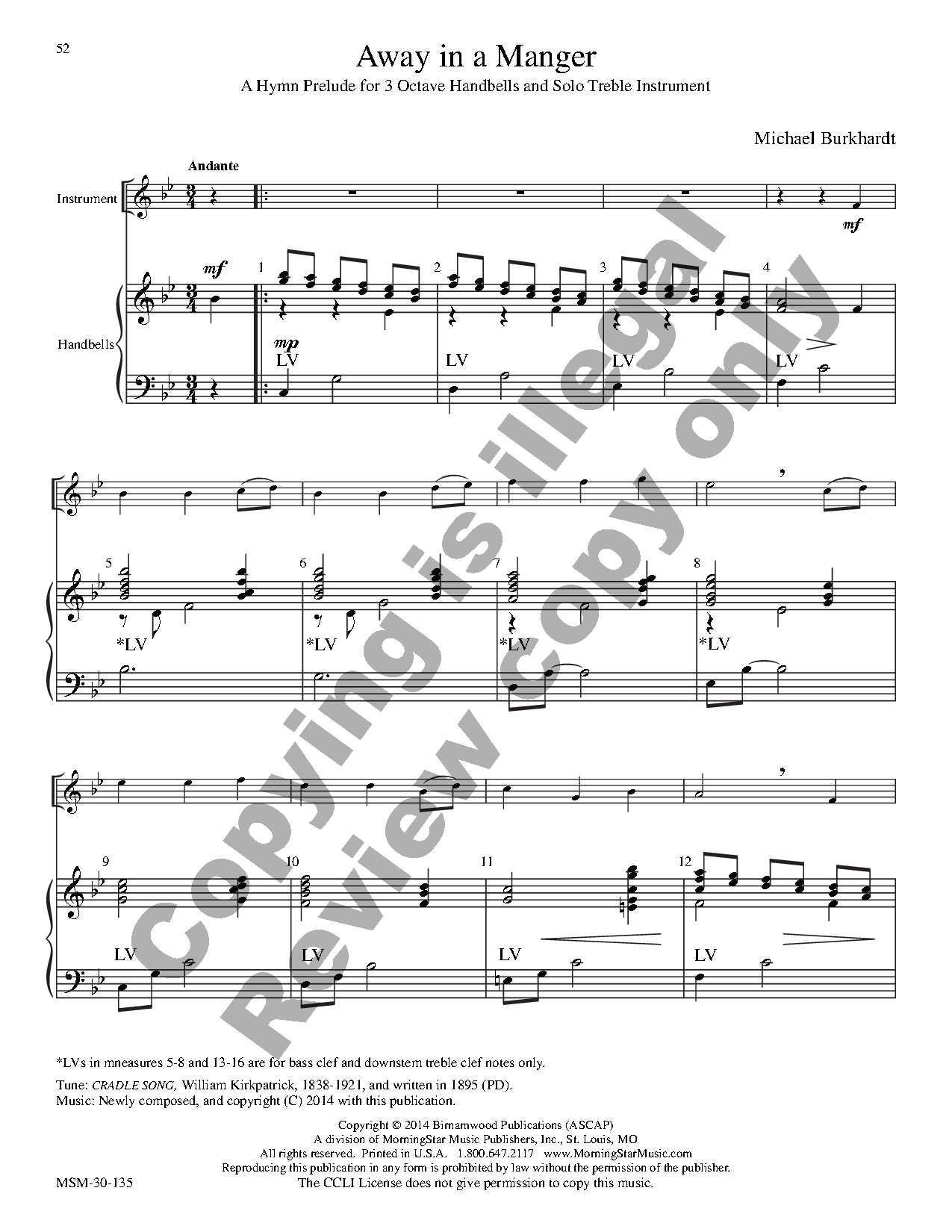 Hymns For Handbells Reproducible