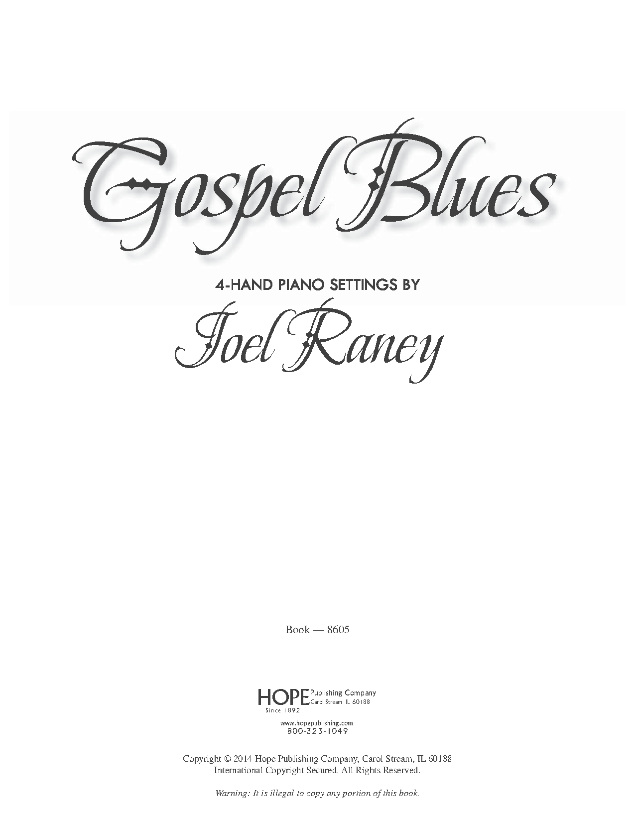 Gospel Blues 1 Piano/4 Hands