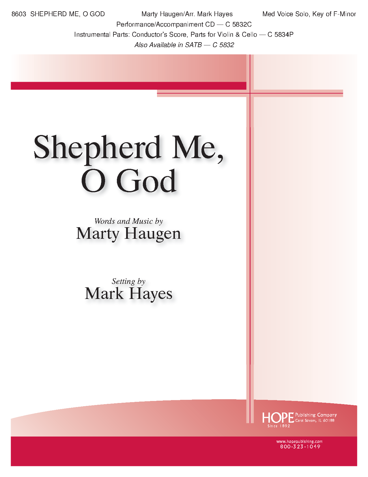 Shepherd Me, O God Medium Voice Solo