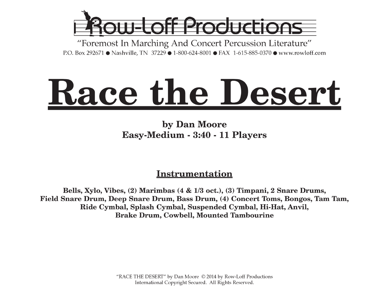 Race the Desert Percussion Ensemble