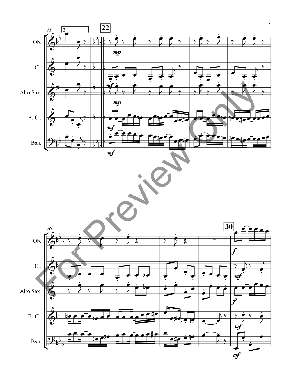 The Ragtime Dance for Reed Quintet Oboe/Clarinet/Alto Sax/Bassoon/BassClarinet P.O.D.