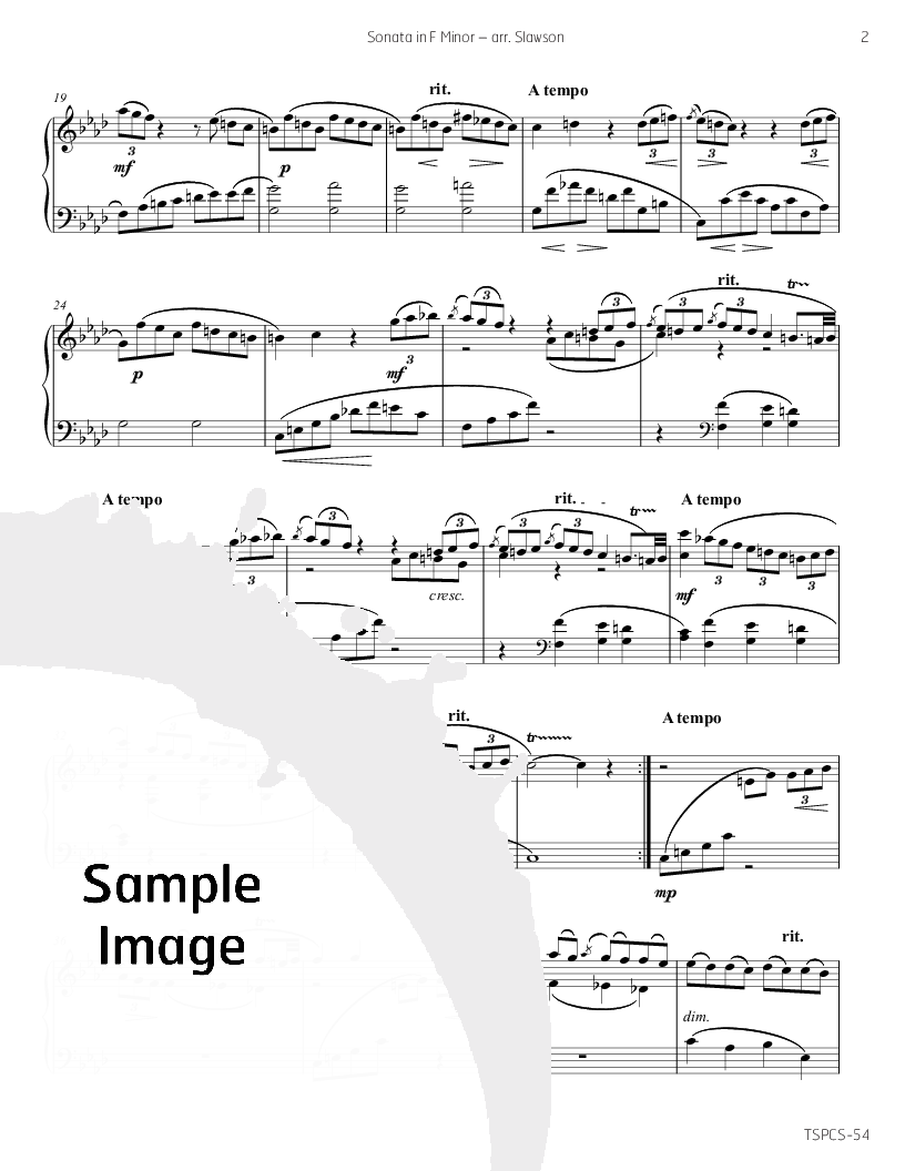 Sonata in F Minor Marimba Solo