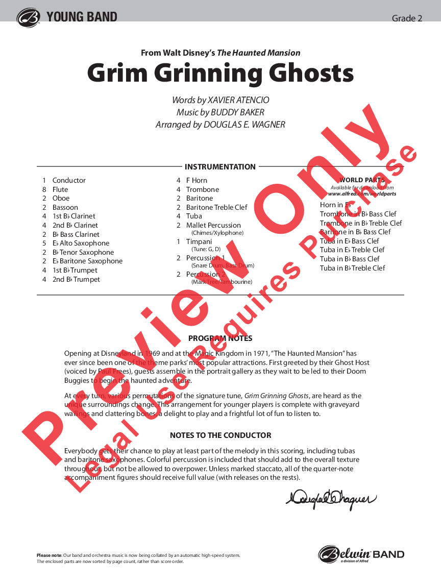 Grim Grinning Ghosts Score