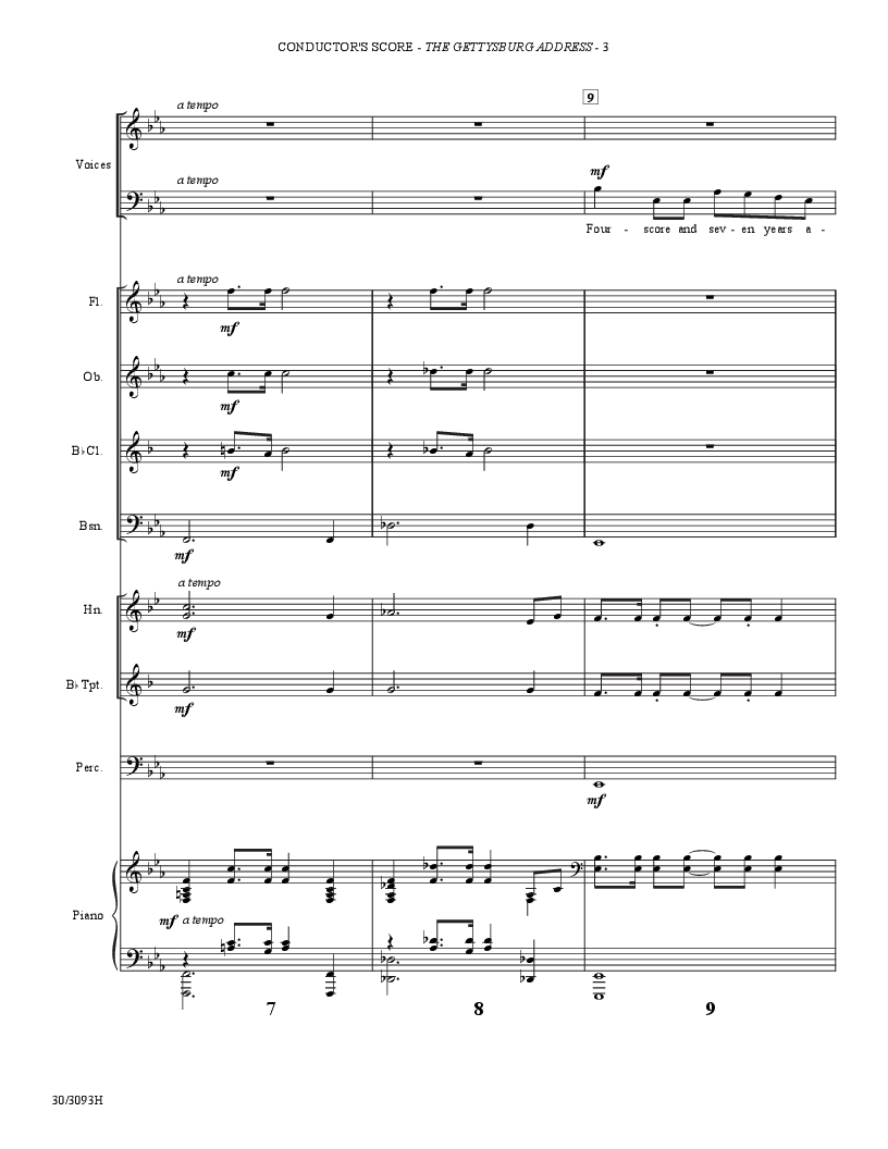 The Gettysburg Address Chamber Orchestra Accompaniment