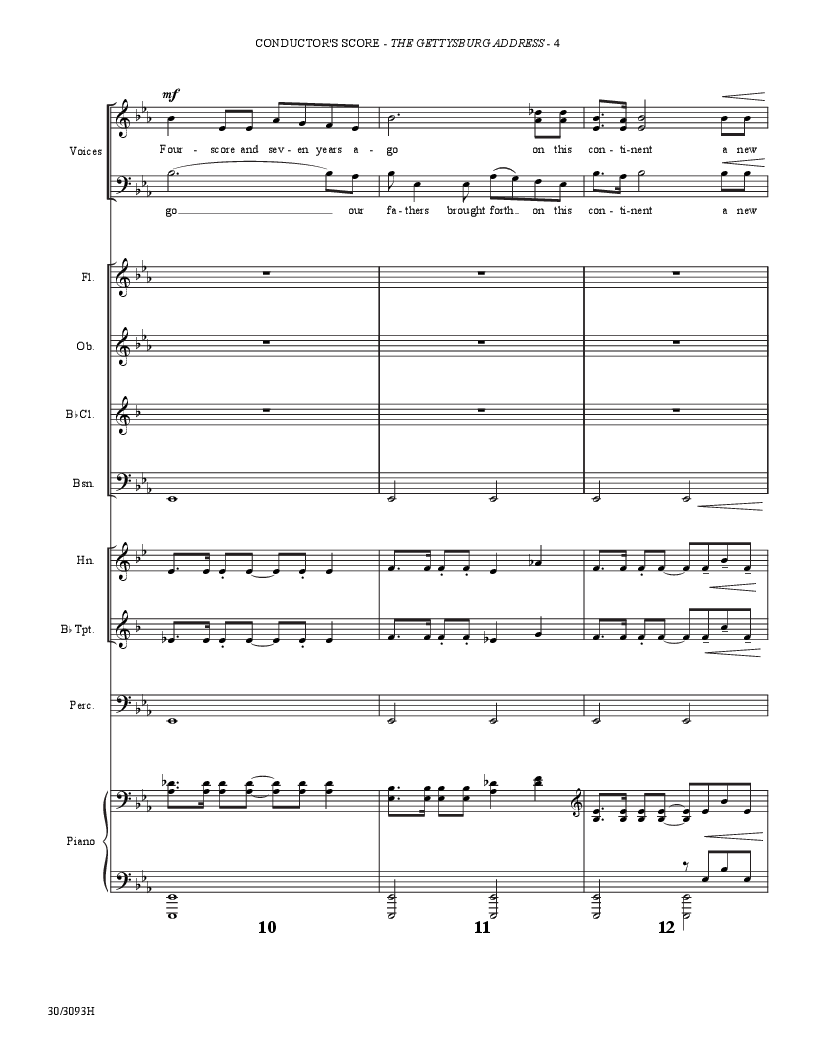 The Gettysburg Address Chamber Orchestra Accompaniment