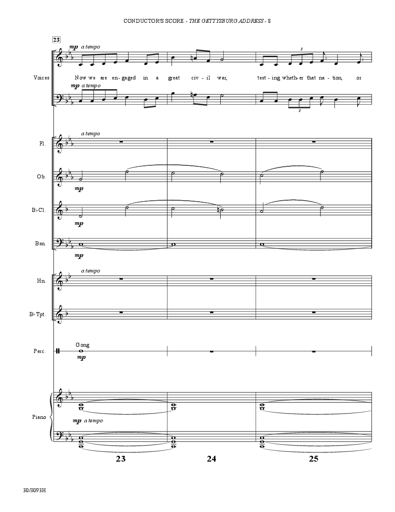 The Gettysburg Address Chamber Orchestra Accompaniment