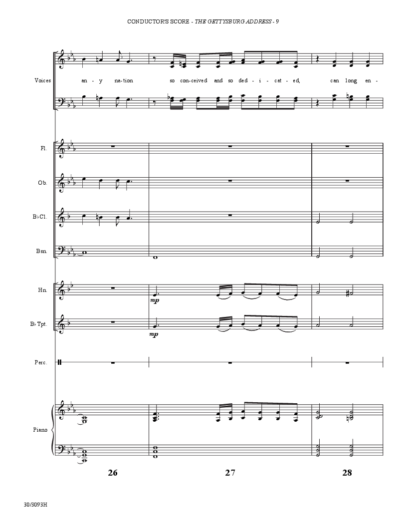 The Gettysburg Address Chamber Orchestra Accompaniment