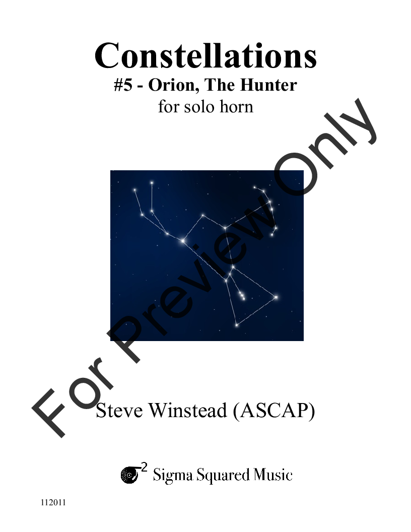 Constellations #5 - Orion, The Hunter French Horn Solo Unaccompanied