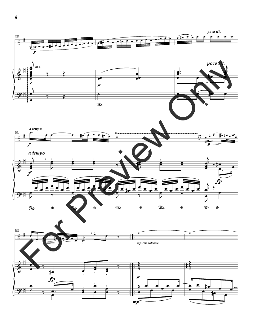 Symphony No. 35, Haffnner K. 385 - Andante for Viola and Piano P.O.D.