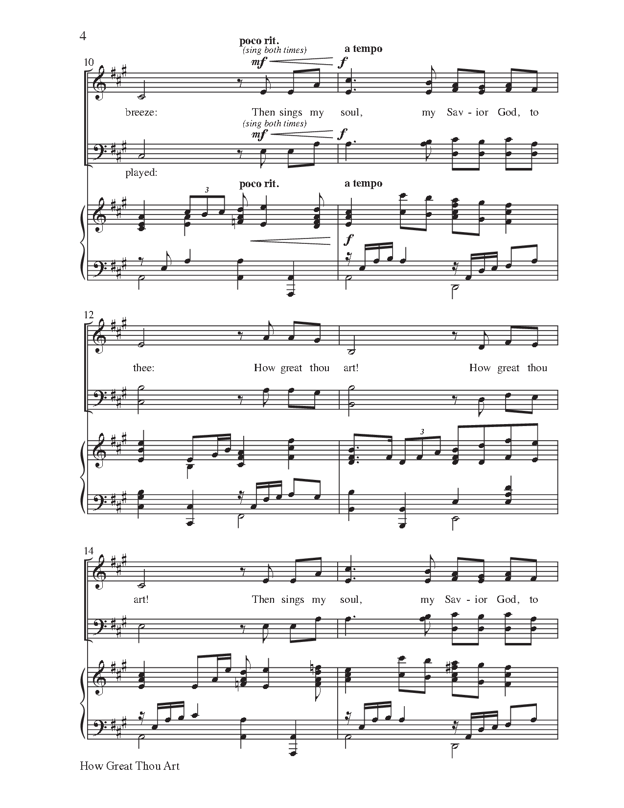 Free Choir Sheet Music - How Great Thou Art  Hymn sheet music, Gospel song  lyrics, Christian song lyrics