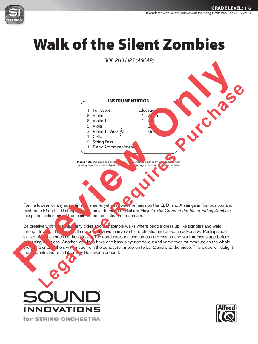 Walk of the Silent Zombies Score