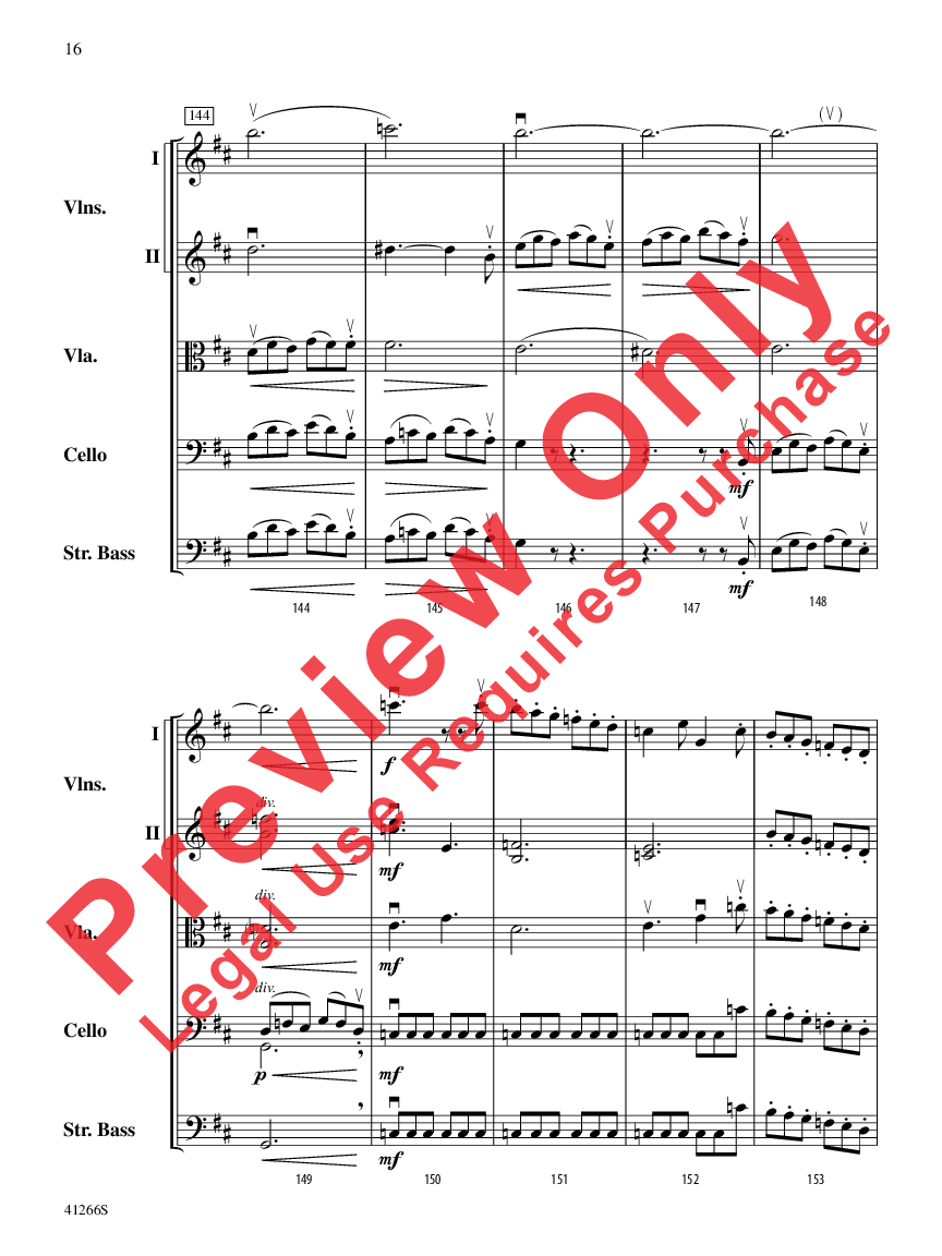 Adagio and Presto Score