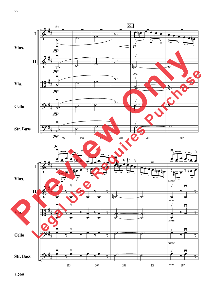 Adagio and Presto Score