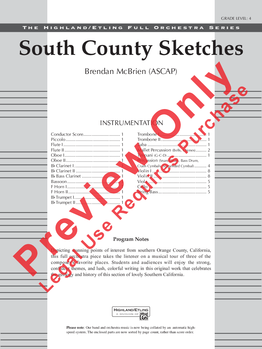 South County Sketches Score