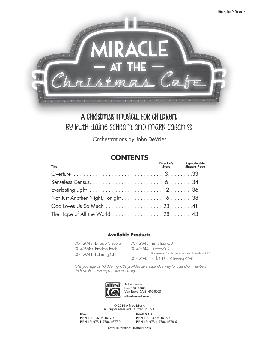 Miracle at the Christmas Cafe Perf CD