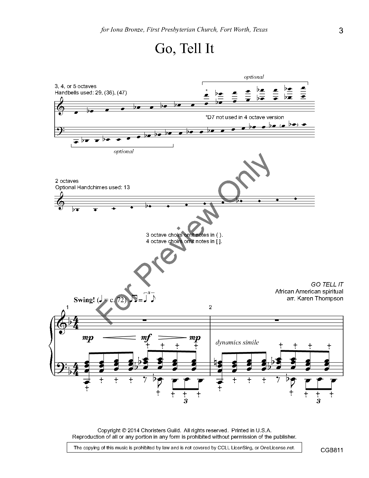 Go, Tell It! 3-5 Octaves