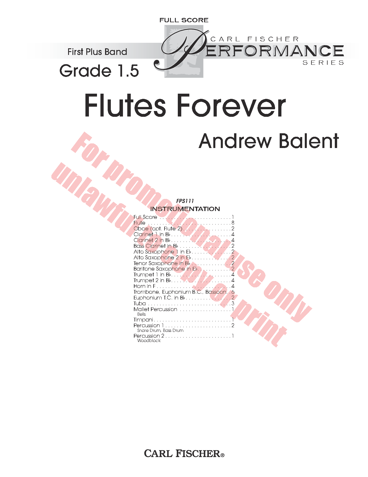 Flutes Forever Score