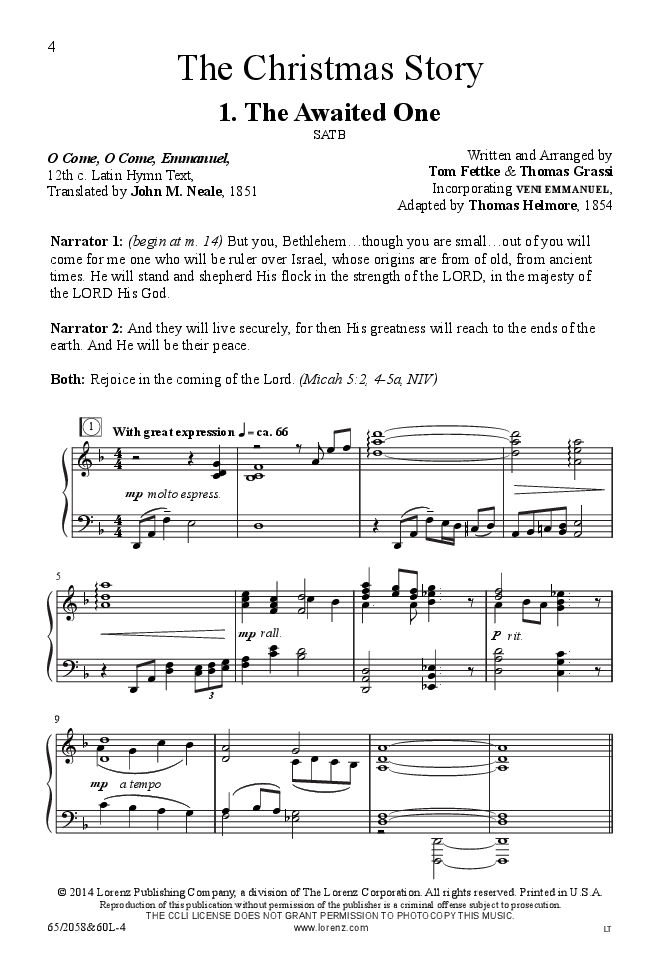 The Christmas Story SATB Preview Pak