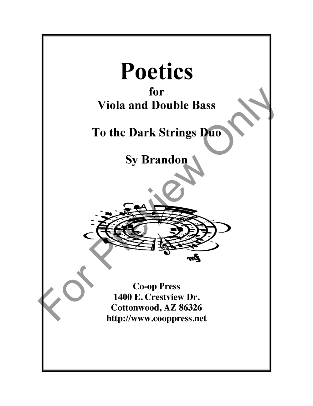 Poetics for Viola and Double Bass P.O.D.