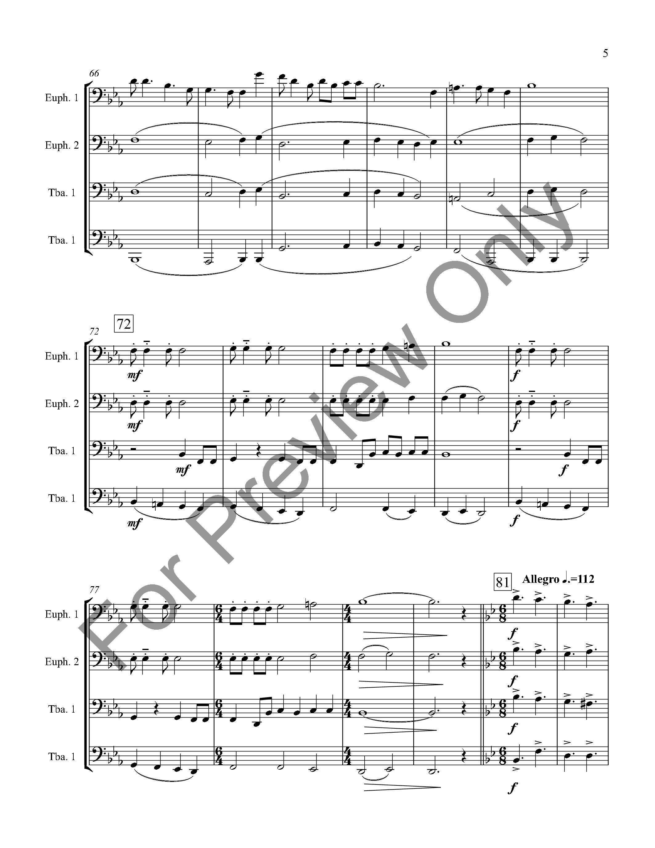 Civil War Suite for Tuba/Euphonium Quartet P.O.D.