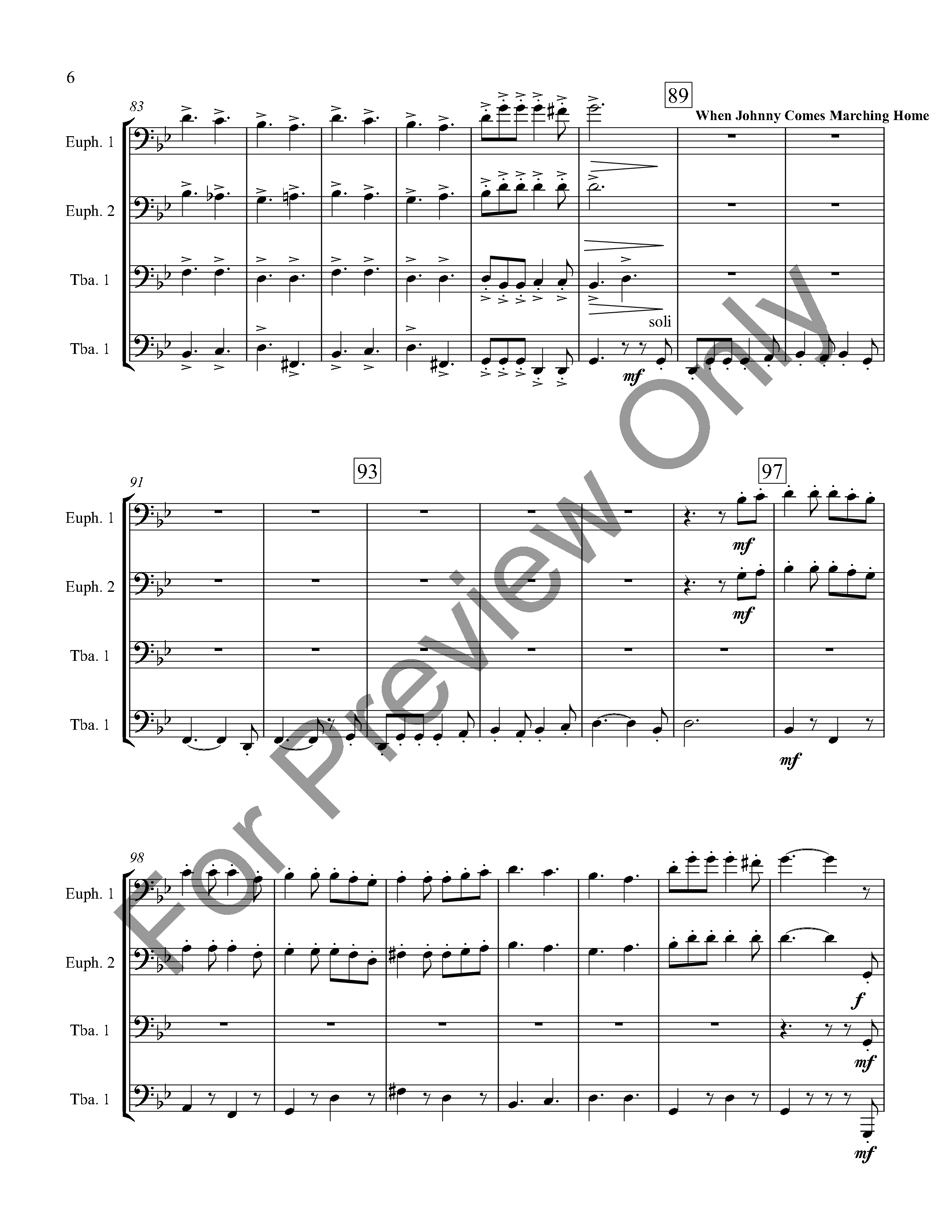 Civil War Suite for Tuba/Euphonium Quartet P.O.D.