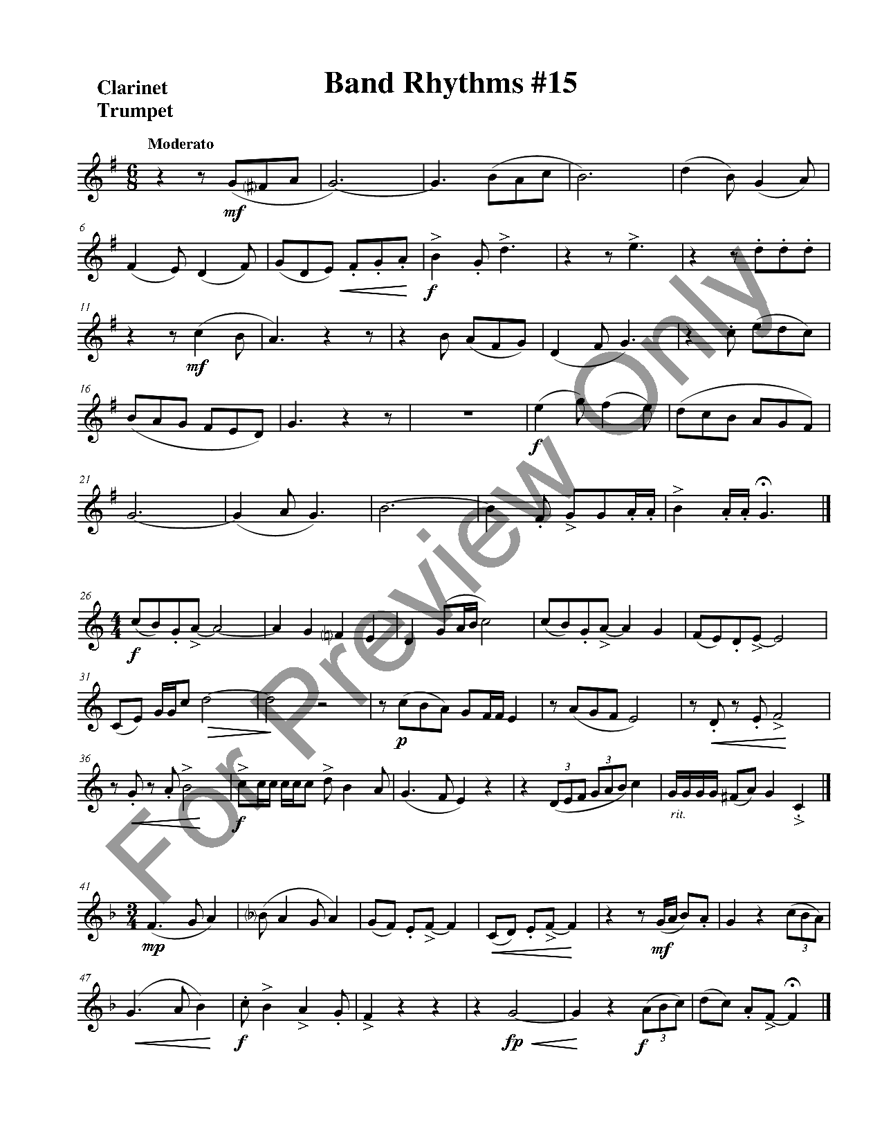 Band Rhythms: Trumpet P.O.D.