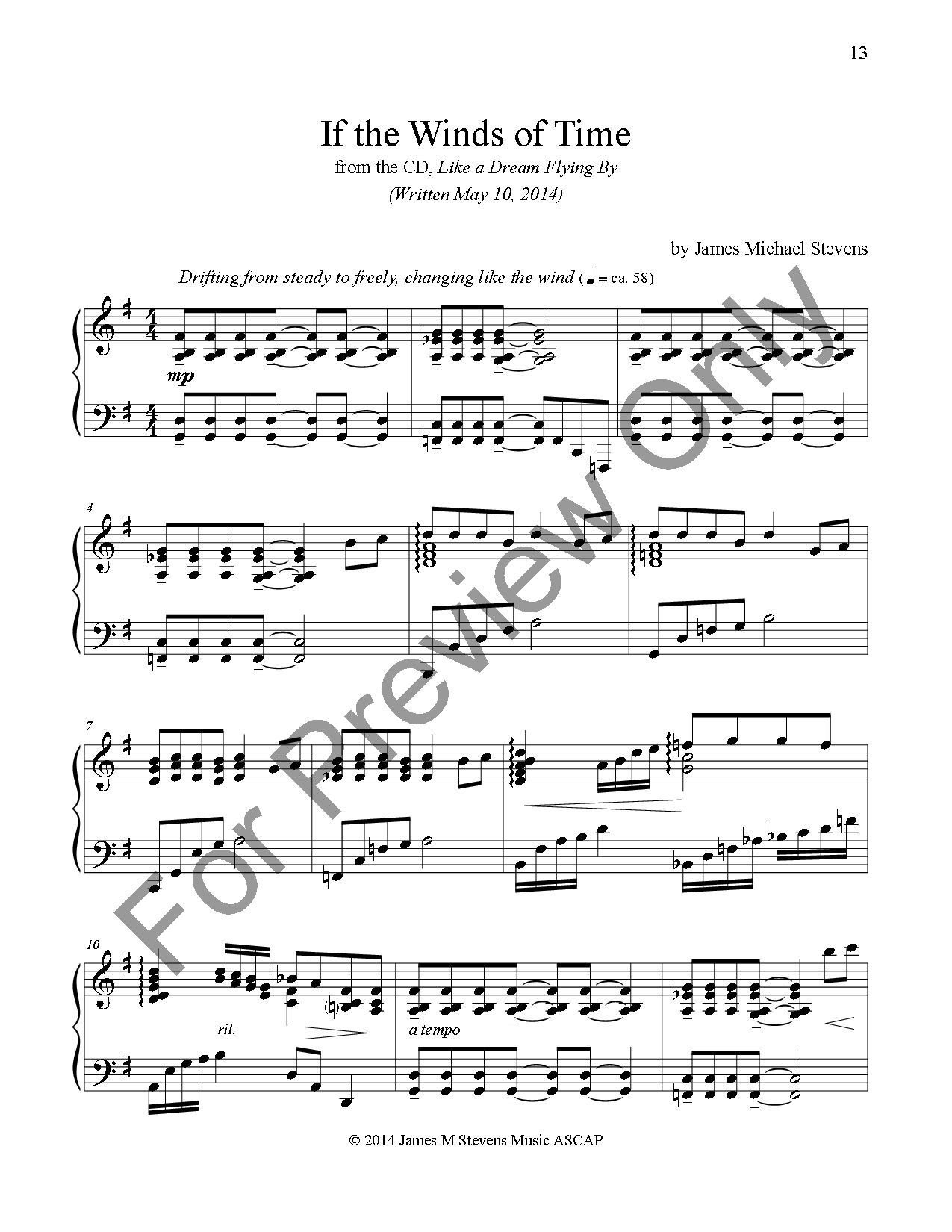 Like a Dream Flying By (Piano Book) P.O.D.