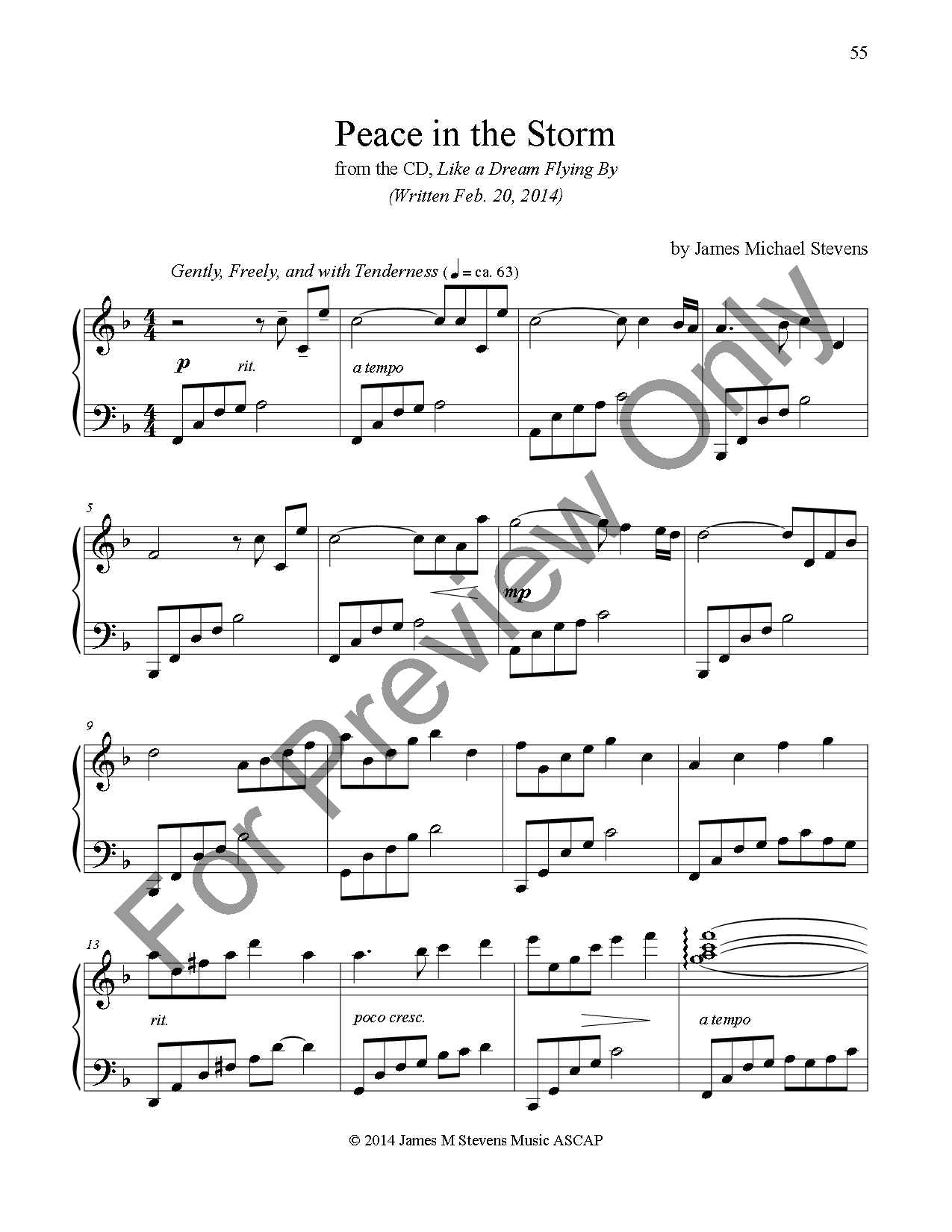 Like a Dream Flying By (Piano Book) P.O.D.