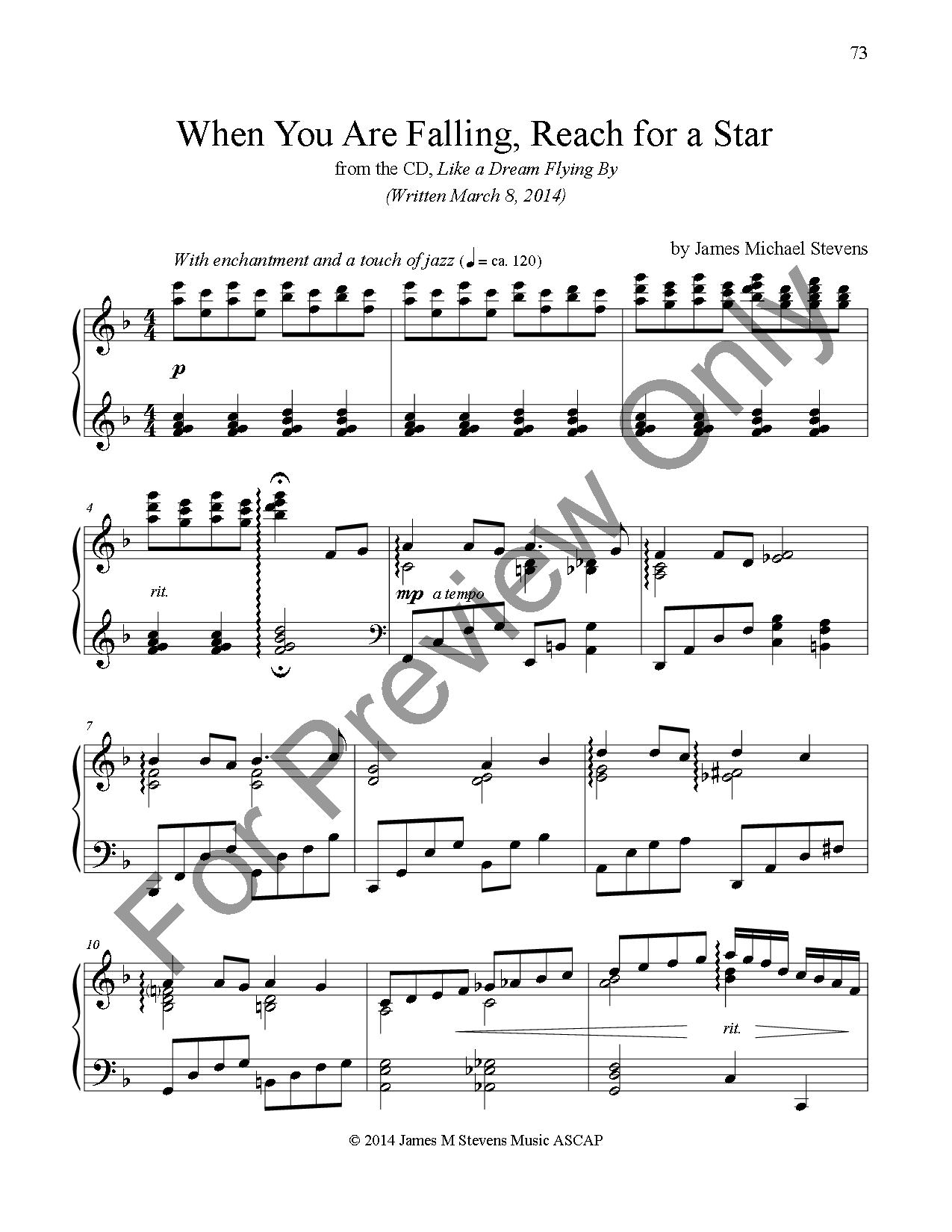 Like a Dream Flying By (Piano Book) P.O.D.