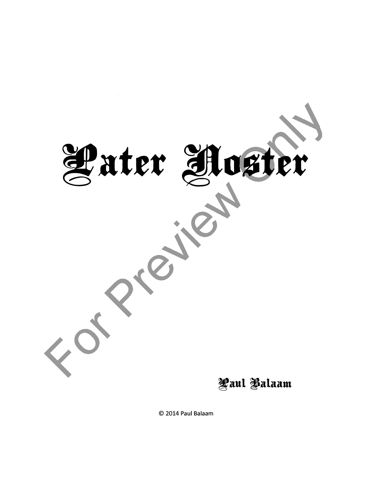 Pater Noster P.O.D.