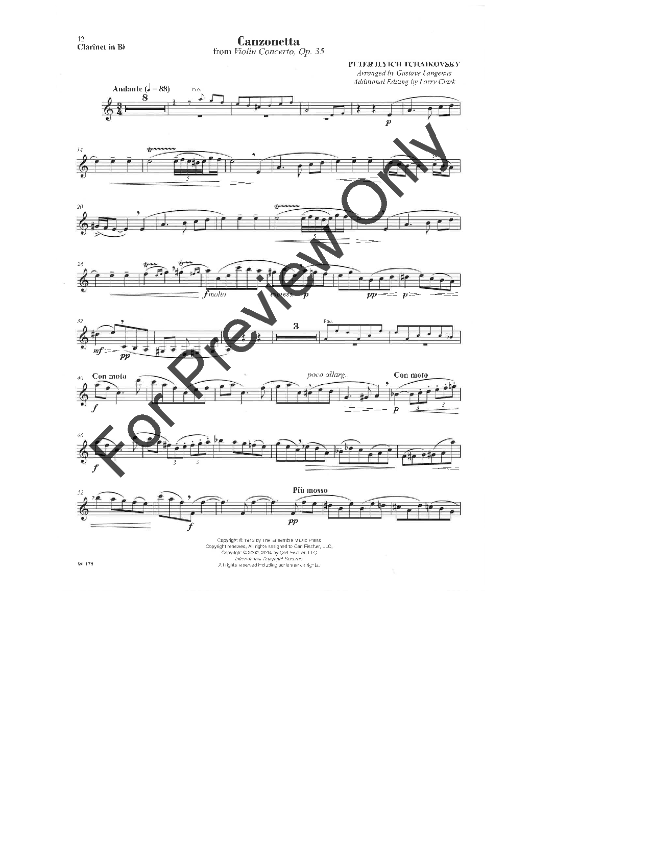Festival Classics Clarinet BK/CD-Rom, .MP3 files and piano .pdf