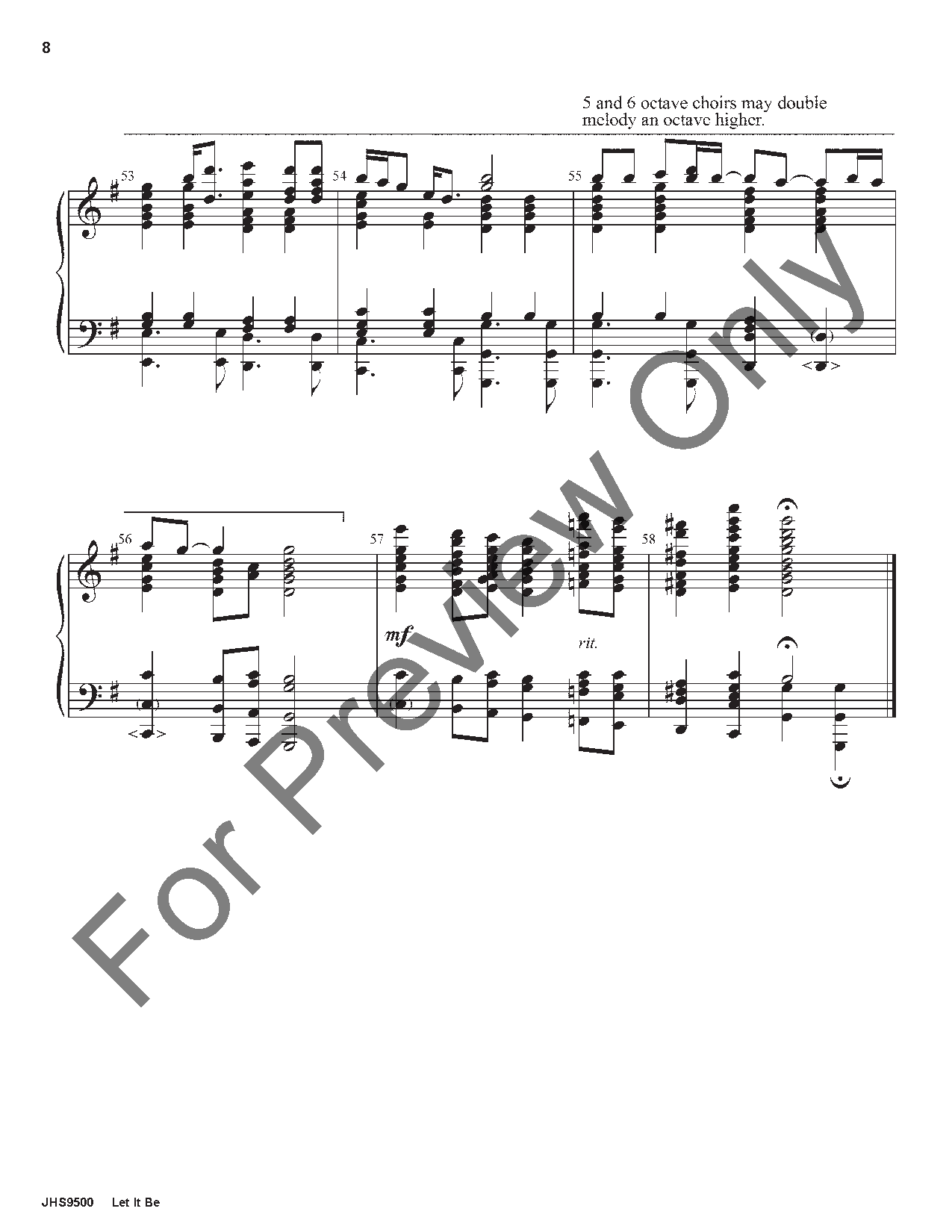 Let It Be 3-6 Octaves, Opt. Vocal Or C Instrument Solo