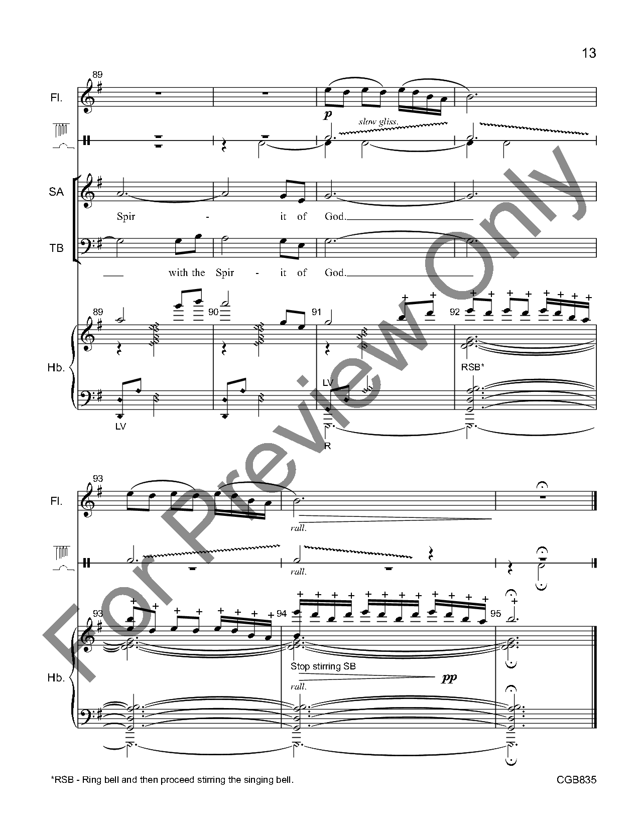 As The Wind Song Flute, Percussion And Full Score