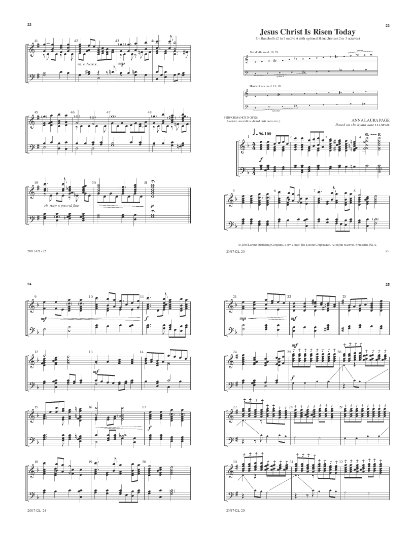 From The Cross To Resurrection 2-3 Octaves, Opt. 2-3 Oct. Handchimes