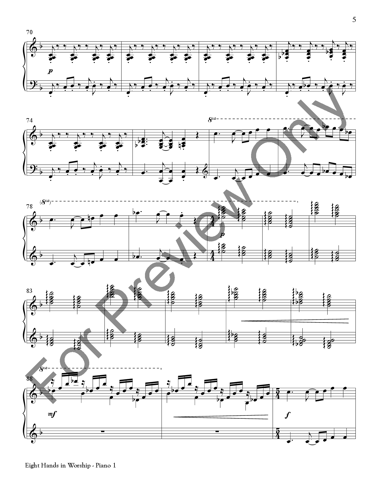 Eight Hands In Worship Piano Quartet