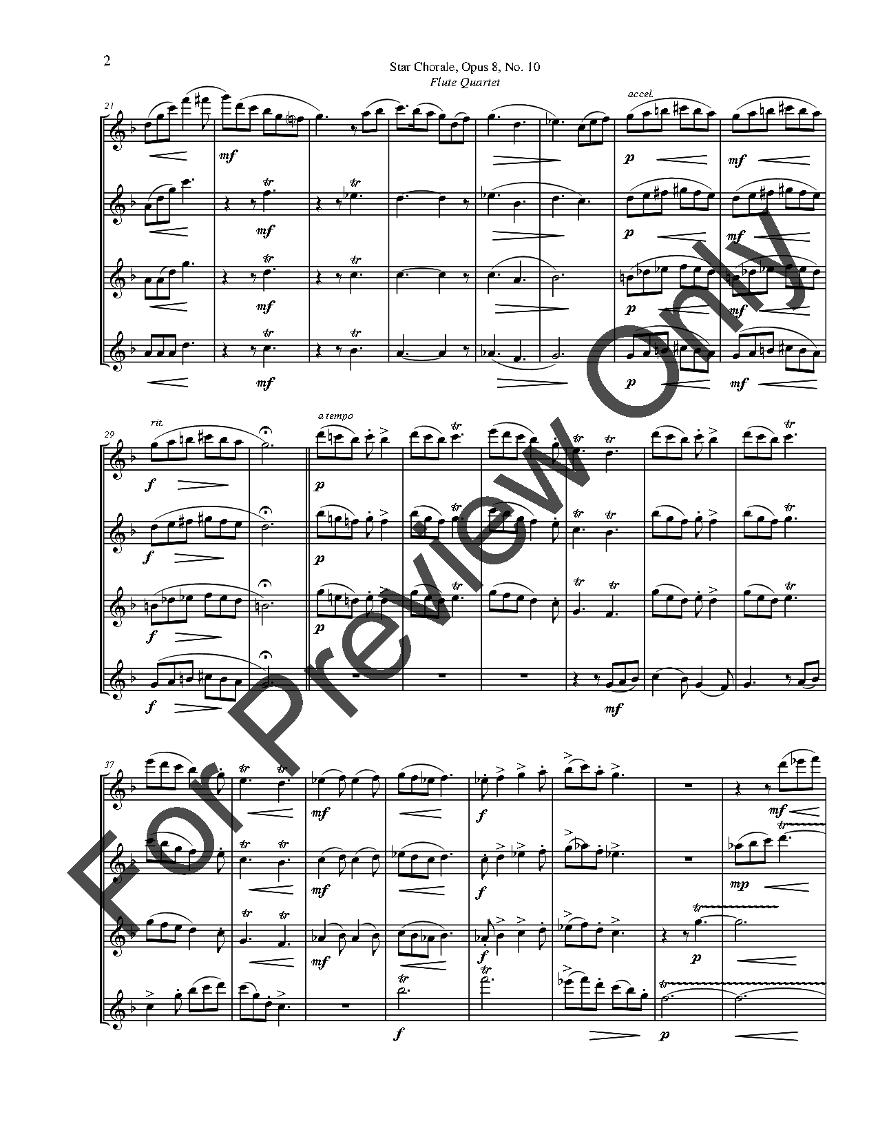 Star Chorale Opus 8, No. 10 P.O.D.