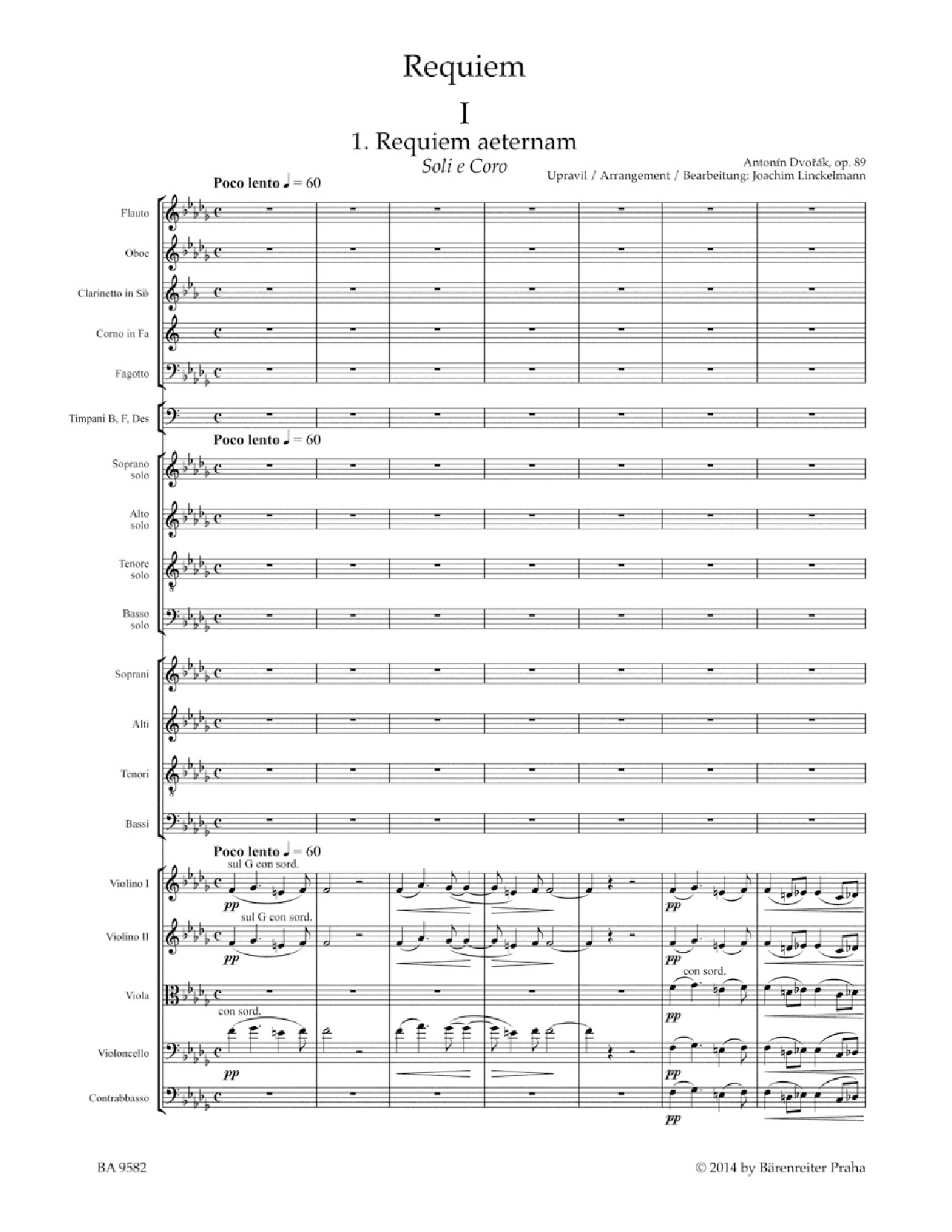 Requiem, Op. 89 Full Score