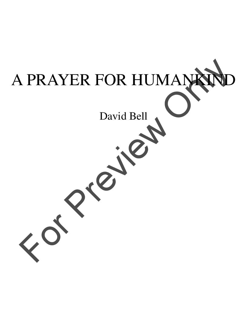 A Prayer for Humankind P.O.D.