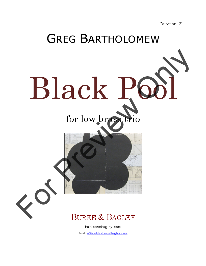 Black Pool for Low Brass Trio P.O.D.