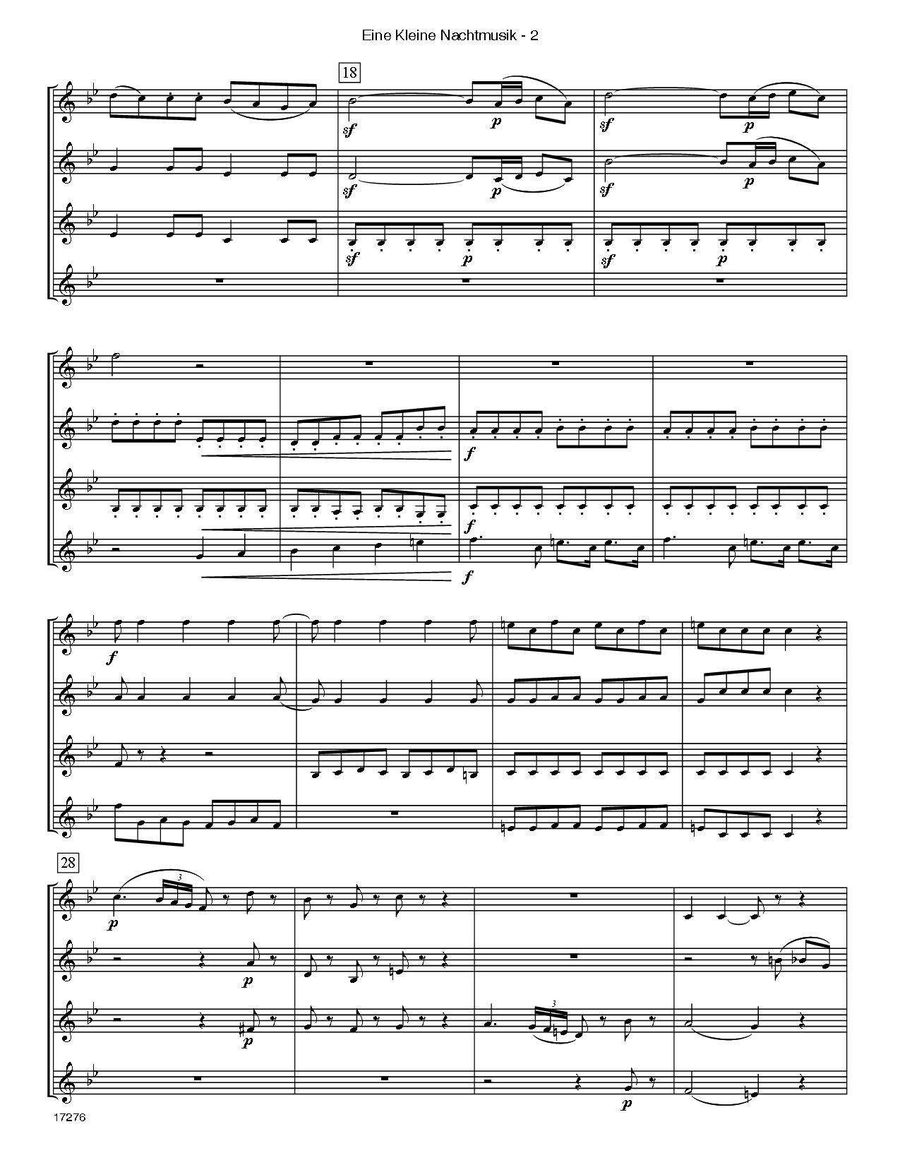 Eine Kleine Nachtmusik, Mvt. 1 Trumpet Quartet