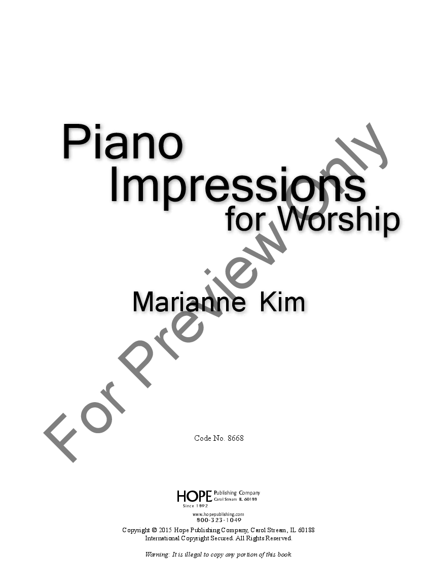 Piano Impressions For Worship #1