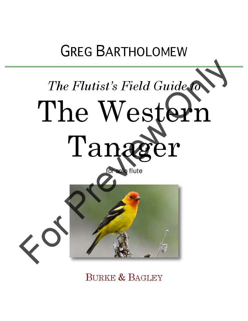 The Flutist's Field Guide to the Western Tanager P.O.D.