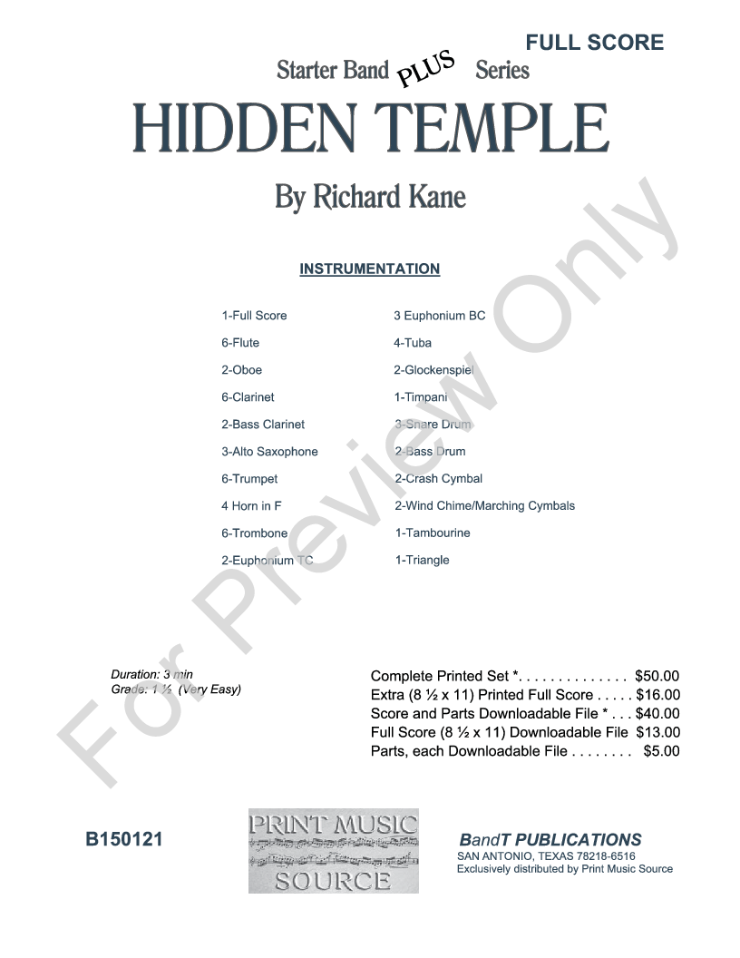 Hidden Temple Score