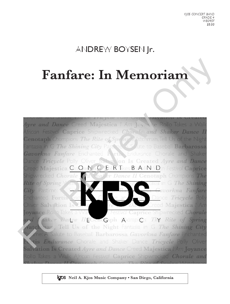 Fanfare: In Memoriam