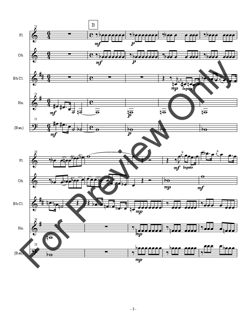Horn (or Bassoon) Wind Quartet #1 P.O.D.