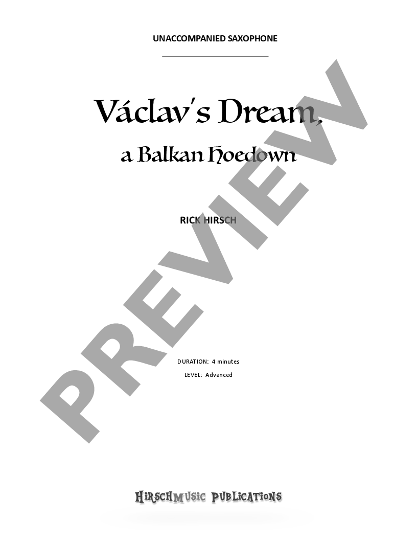 Vaclav's Dream Saxophone Solo Unaccompanied P.O.D.