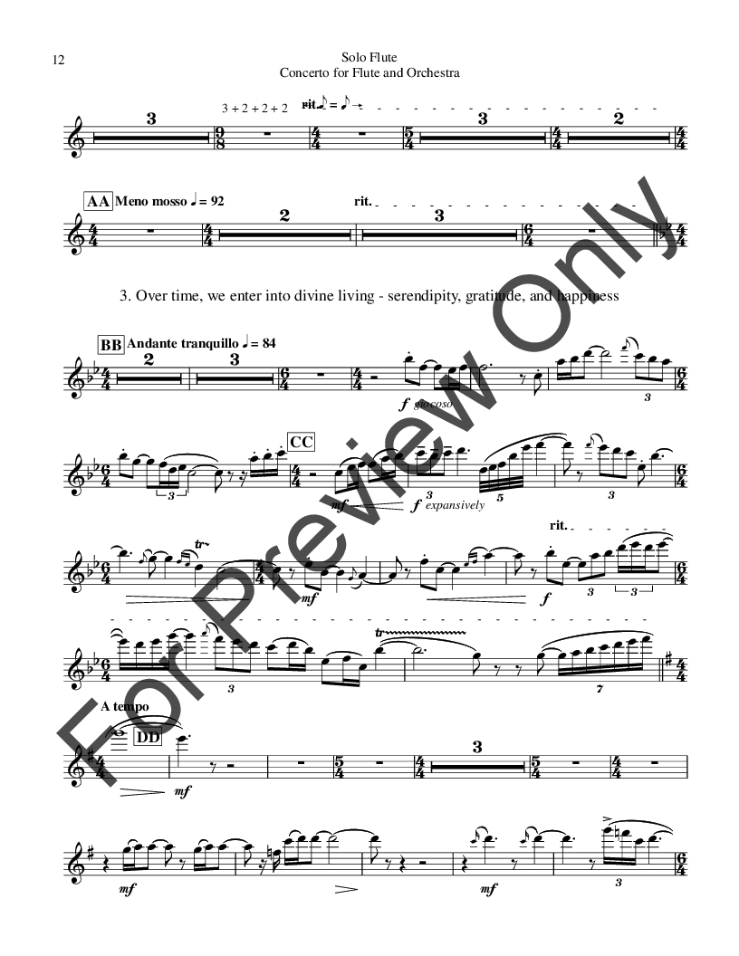 Concerto for Flute and Orchestra Solo Flute Part P.O.D.